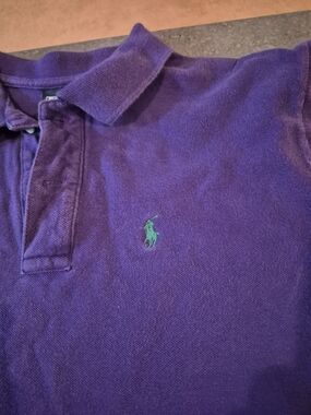 Ralph Lauren Purple Polo with Green Pony Logo
